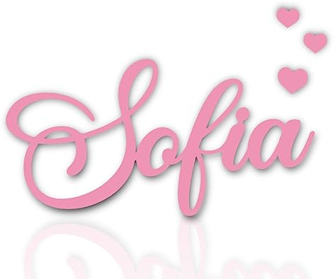 Namensschild aus Holz, Personalisierter 3D-Schriftzug, Kinderzimmer Deko Baby individuelle Geschenkidee Türschild Vorname - verschiedene Schriftarten und Farben
