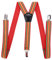 irisaa Hosenträger Damen Y-Form für Arbeitshosen Skihose Fest, Unifarbe mit 3er Starken Clips, 2.5cm Breit, Unisex, HT Farbe:Streifen Rot