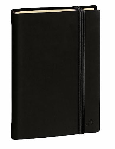 QUO VADIS - Kollektion: Silk CARNET 24 unliniert mit Gummiband 16 x 24 cm - Schwarz