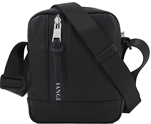 Armani Exchange Herren John Front Pocket, Zip Around Flat Crossbody, Nero