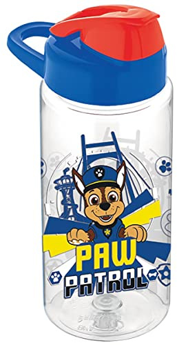 GEDALABELS Trinkflasche Chase 500ml Tritan | Kindergarten | Patrol | Paw | Flasche | Box | Jausenbox | Brotbox | Marshall | Skye | GEDA | Kunststoff, Blau