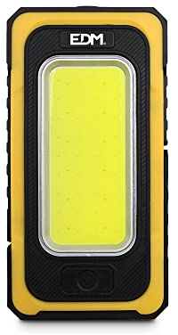 EDM 36126 Linterna LED Solar Recargable con Gancho E IMÁN COB 10W 750lm, Multicolor, Pequeña