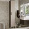[en.casa] Armario Alto de 6 Niveles Mueble Columna de Baño Gabinete Alto de Cocina Metal/Aglomerado 184 x 30 x 30 cm Roble Gris/Beige