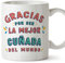 MUGFFINS Tazas para CUÑADA - En Español - Gracias por ser el mejor - 11 oz / 330 ml - Regalo original y divertido