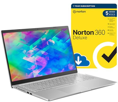 MESH Computers ASUS VivoBook 15 Intel Celeron N4020, 8GB RAM, 1TB SSD + 1TB HDD, 15.6 inch FHD, Windows 11 Pro Laptop (includes Free ASUS Backpack + Mouse + Norton 360 Deluxe Anti Virus Software)
