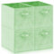 Amazing Tour 4 PCS Cube Storage Boxes 33x38x33 Foldable Fabric with Handles Collapsible for Home Office Nursery Organiser - Clothes Basket Containers, Mint Green