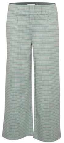 Ichi IHKATE CAMELEON CROPPED WIDE PA Damen Stoffhose Hose Casual-Look mit Eingrifftaschen straight fit, Größe:XL, Farbe:Ether (144506)