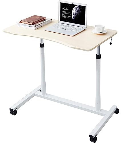LUCEAE Überbetttisch mit Rädern, verstellbare Rolling Laptop Tisch Stehend Heben Tabelle Business Rede Abnehmbare Lernen Buch Tisch, für Büro, Krankenhaus & Home (Color : A)