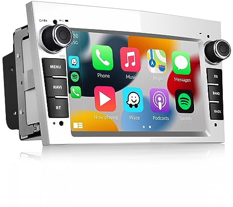 CAMECHO [Upgrade] 2+64GB Android 13 Wireless Carplay&Android Auto Autoradio mit Navi für Opel Corsa d/Astra h/Zafira b/Meriva/Vivaro,7 Zoll Touchscreen mit HiFi WiFi FM BT USB+Rückfahrkamera-Silber