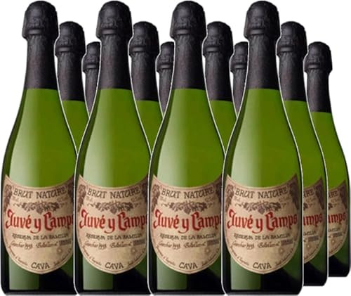 Juve y Camps 12er Vorteilspaket Reserva de la Familia Cava Gran Reserva Brut Nature 2018 (12 x 0.75 l)