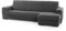 SOFASKINS® super elastischer Chaise Longue überzug, Sofabezug Kurze rechte Armlehne, Sofa überzug atmungsaktiv, bequem und langlebig, Kompatible Abmessungen des Sofas (210-340 cm), Farbe dunkelgrau