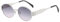 YUELUQU Runde Vintage Sonnenbrille Klassische Retro Metallrahmen Sonnenbrille Oval Punk für Frauen Männer Brille (Silber/Gray)