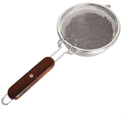 Coffee Bean Roaster Tool, Stainless Steel Portable Coffee Roaster Mesh Pan With Wooden Handle For Home And Outdoor Coffee Bean Roasting(100g)