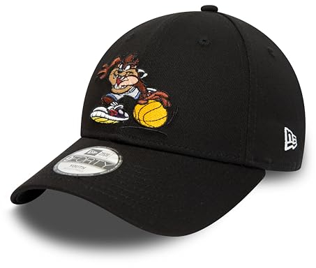 New era Taz Cap für Kinder Zeichentrick Looney Tunes verstellbar gebogener Schirm Basketball Kappe schwarz - Child