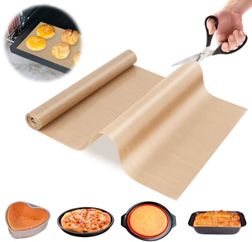 Tapete de Silicona para Hornear 30cm*244cm Rectangular Tapete Antiadherente y Reutilizable Fácil de Limpiar Lamina de Horno, Forro Tamaño Extra Largo Cortable, Alfombrilla Baking Mat para Repostería