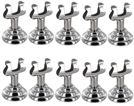 Luwqceu Mini Menu Sign Stands Label Clip Metal Pack of Wedding Place Card Table Numbers Holders for Restaurants, Cafes and Cake Shops