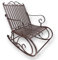 Crispe home & garden Garten Relax-Stuhl Ovieda | Schaukelstuhl in Vintage & Antik Optik | aus Metall