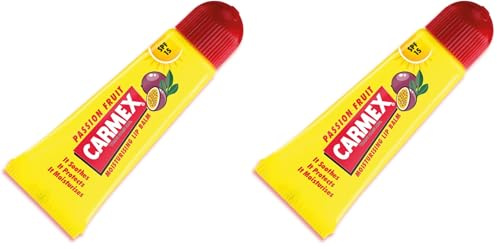 CARMEX Passionfruit Lip Balm Tube, Moisturising Lip Balm for Soft, Protected Lips with SPF15 (10g – Pack of 2) tores and protects,healthy hydrated lips all day