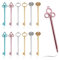 30 Pcs Penne A Forma Di Chiave, 3 Design Strane, Gel Creativa Retrò Per Chiave Neutra, Nere Per Materiale Scolastico, Gadget Compleanno Bambini