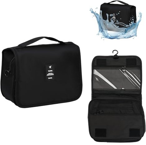 Trousse Toilette Voyage, Trousse de Toilette À Suspendre, Trousse Maquillage Voyage, Trousse de Toilette Pliable, Trousse de Voyage Femme, Trousse Toilette Femme, Trousse de Maquillage Femme