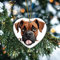 Peeking Boxer Weihnachtsschmuck, Cartoon, niedliches Tier, Welpe, Herz, Andenken, Geschenk, Keramik, Porzellan, Geschenk für Hund, Mutter, Weihnachtskugel, Geschenk für Weihnachtsbaum-Dekoration