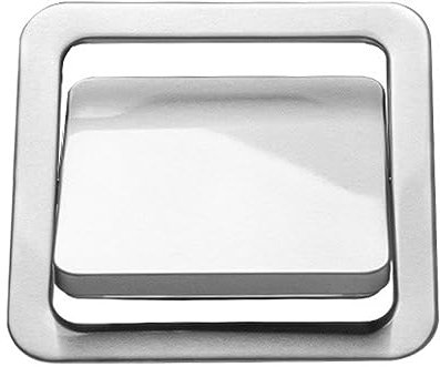 FDHESAR Poubelle, Poubelle Carré Pot Cuisine Armoire Poubelle Cachée Couvercle Flip Inox Table Poubelle En Métal Pour La Maison Cuisine Dortoir Chambre Bureau