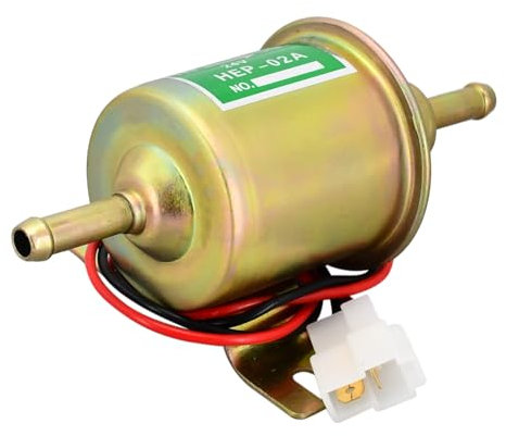 Galloparts 24V HEP-02A Gas Diesel Inline Electric Fuel Pump Compatible with Car Carburetor Motorcycle ATV Lawn Mower