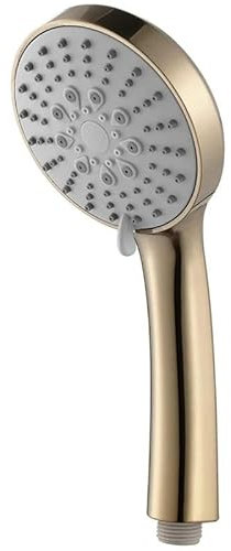 Pommeau De Douche,Pommeau De Douche Haute Pression Pommeau de douche à main en ABS haute pression, or brossé, pommeau de douche à économie d'eau, 5 fonctions, douchette de pluie