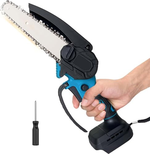 Cordless Mini Chainsaw 6 Inch for Makita 18v Batteries, Portable Electric Chain Saw Tool for Makita BL1850, Small Handheld Chainsaw for Garden Courtyard Cutting(Body Only No Battery)