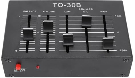3-Band-Equalizer, 20 Hz–20 kHz, Hoher, Mittlerer, Niedriger EQ, Stereo-Equalizer, Kanal, Digitaler Equalizer