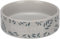 Flamingo Gamelle Leafs Rond Gris pour Lapin - 13x4cm 330ml - Nourriture et Eau, Antidérapante et Facile à Nettoyer
