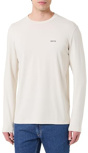 BOSS Men's Tee Long T-Shirt, Open White, S