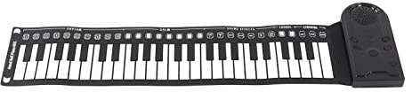 Rollen Sie Tastatur Klavier, Tragbares Tastaturklavierklavier Klavier Handroll Klavier 49 Taste Tragbare Faltbare Elektrische Tastatur Klavier mit Lautsprecher für Anfänger -Musikinstrumente