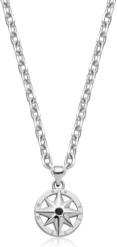 S'Agapõ Collana Uomo In Acciaio Con Simbolo Rosa Dei Venti | Collezione Nautika - SNK04