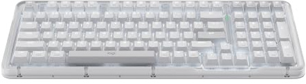 Logitech Alto Keys K98M Wireless Mechanical Keyboard, Customizable Keyboard with Vibration Absorbing Gasket, Backlit Keys, Bluetooth, USB-C Charging, for PC, Mac, Laptops - Off-White
