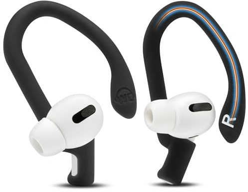 WC HookZ Pro 3 – Verstellbare Ohrbügel für AirPods Pro 3 | Von Wicked Cushions | Formbarer Kern, individuelle Passform, sicher und bequem, zum Patent angemeldet | Black