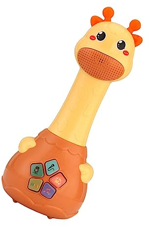 JUMPLAWN Educational Boys and Girls Singing Karaoke Microphone Toy for Toddlers Recording Function, Portable Simulation Microphone for Boys and Girls, Random Color