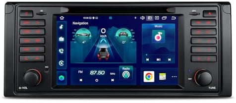 XTRONS 7 4+64GB Android 14 Octa Core Autoradio für BMW E39 M5(1999-2003) | IPS Screen Autoradio mit Navi Eingebautes 4G LTE Gyroskop-Sensoren Car Play Android Auto AKM DSP Bluetooth Dualband WiFi DVD