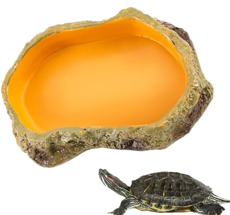 Reptilvattenskål, Reptilvattenskål Säker multifunktionell matskål för | Reptil Tank för smådjur matar terrariumskålar, vattendekoration i terrarium, tankbricka