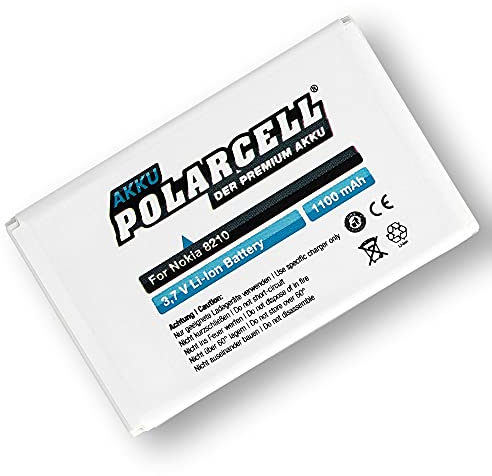 PolarCell BLB-2 Akku für Nokia 8210-5210 - 6510-7650 - 8250-8310 - 8850-8890 - 8910i | 1100mAh Starke Ersatz-Batterie | 47% mehr Kapazität als der Original-Akku | A+ Qualitätszellen