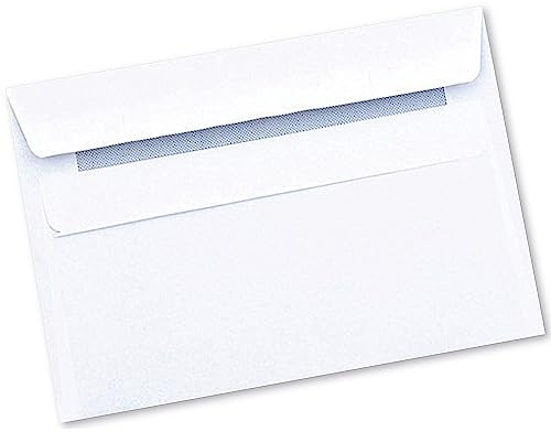 Q-Connect C6 Envelope Wallet Self Seal 90gsm White (Pack of 1000) 7042