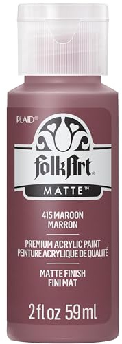 FolkArt Acrylic Paint in Assorted Colors (2 oz), 415, Maroon