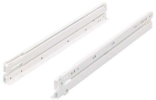 Rollschubführung VA.mit Selbsteinzug 041637 Schubkastenlänge 350mm Stahl weiß