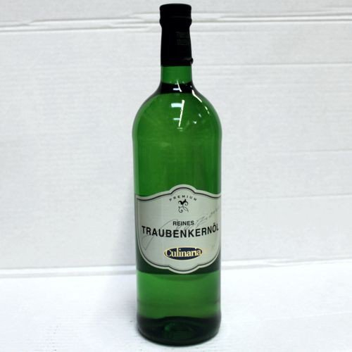 Culinaria Reines Traubenkernöl für Schmorgerichte und Gegrilltes (1 Liter Flasche)
