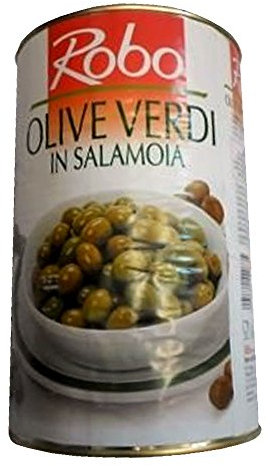 4100 GR OLIVE VERDI IN SALAMOIA CON NOCCIOLO IN LATTA OLIVA PER APERITIVO APERICENA HAPPY HOUR