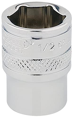 Draper 49010 1/4 Square Drive Polished Chrome Imperial Socket, 1/2 Size