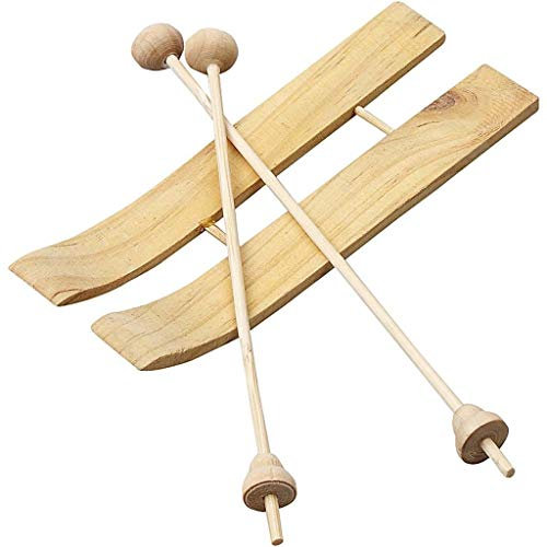 greedeko Miniatur Schi zum basteln Ski 11x4 Holz selbstgestalten DIY Deko Mini 3STK