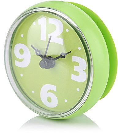 FTVOGUE 3 Colores Mini Impermeable Ventosa Pared Ventana Espejo baño Ducha Reloj de baño Accesorios