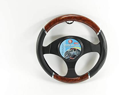 All Ride LENKRADHÜLLE Lenkradbezug Lenkradschoner Bezug Braun-Schwarz 37-39cm