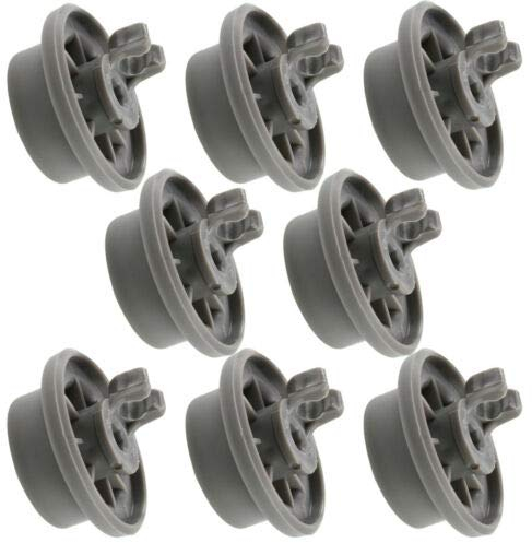 First4spares Premium Lower Basket Wheel Clips for Bosch, Neff & Siemens Dishwashers - Pack of 8